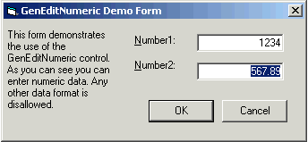 GenEditNumeric in action